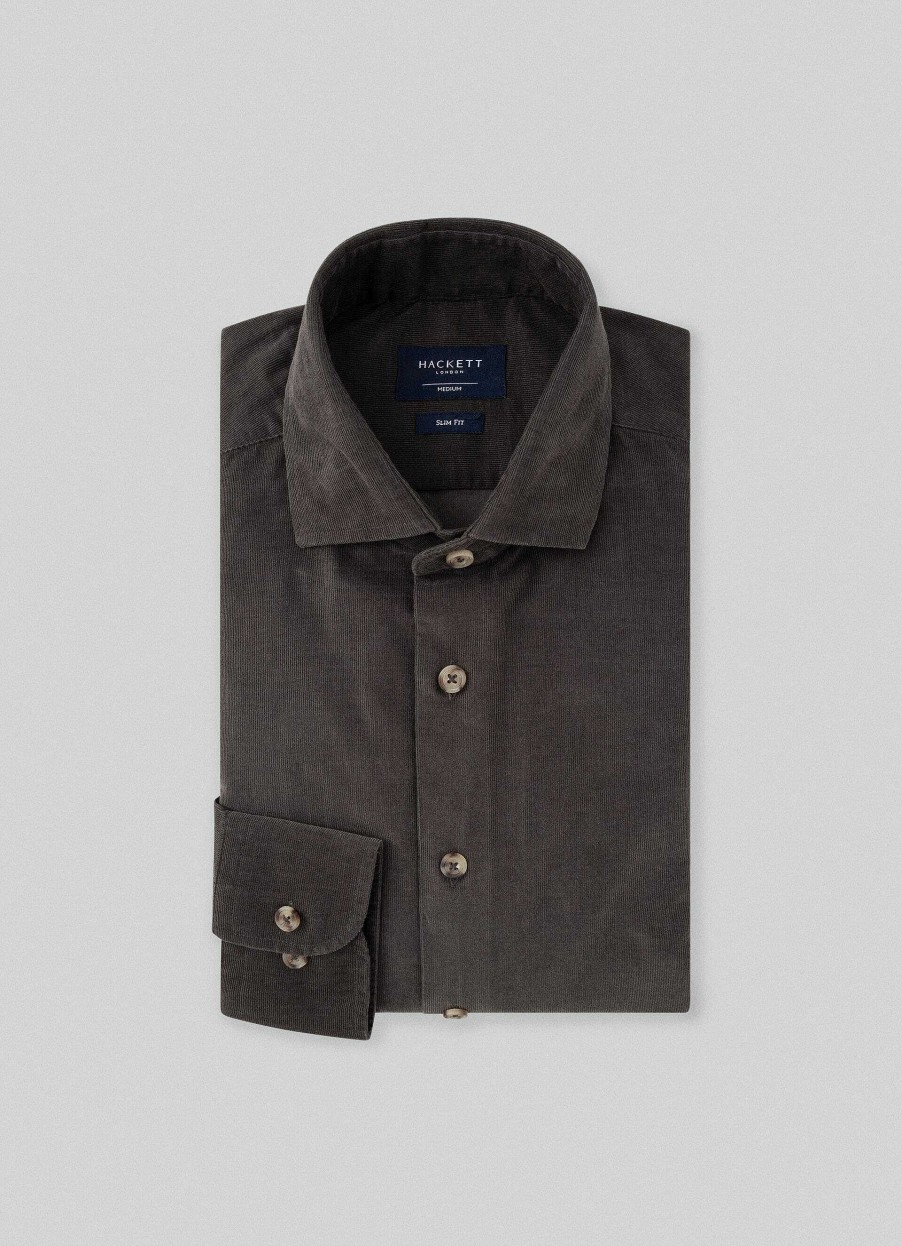 Klaer Hackett London | Slim Fit Corduroy Skjorte