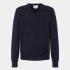 Klaer Hackett London | Cashmere Og Silke V-Halsjumper