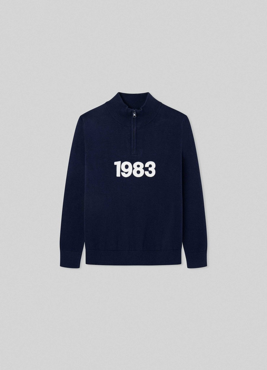 Gutter Hackett London | 1983 Genser Med Halv Slippe