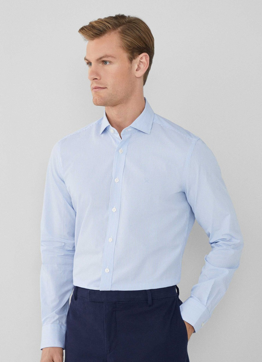 Klaer Hackett London | Slim Fit Stripet Skjorte