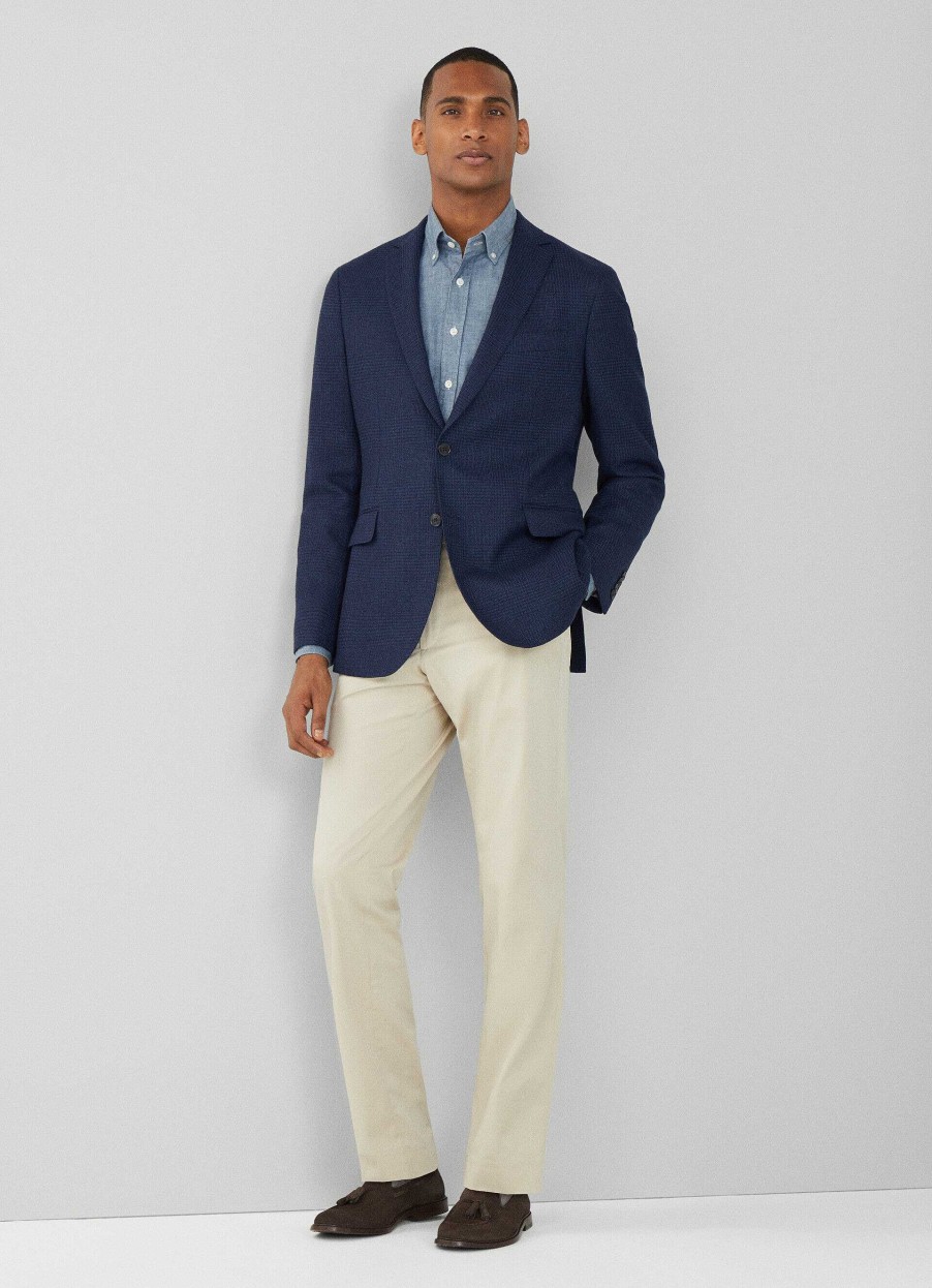 Klaer Hackett London | Ull Og Lin Glencheck Blazer