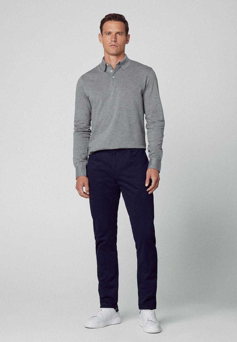 Klaer Hackett London | Klassisk Passform Langeerme Polo