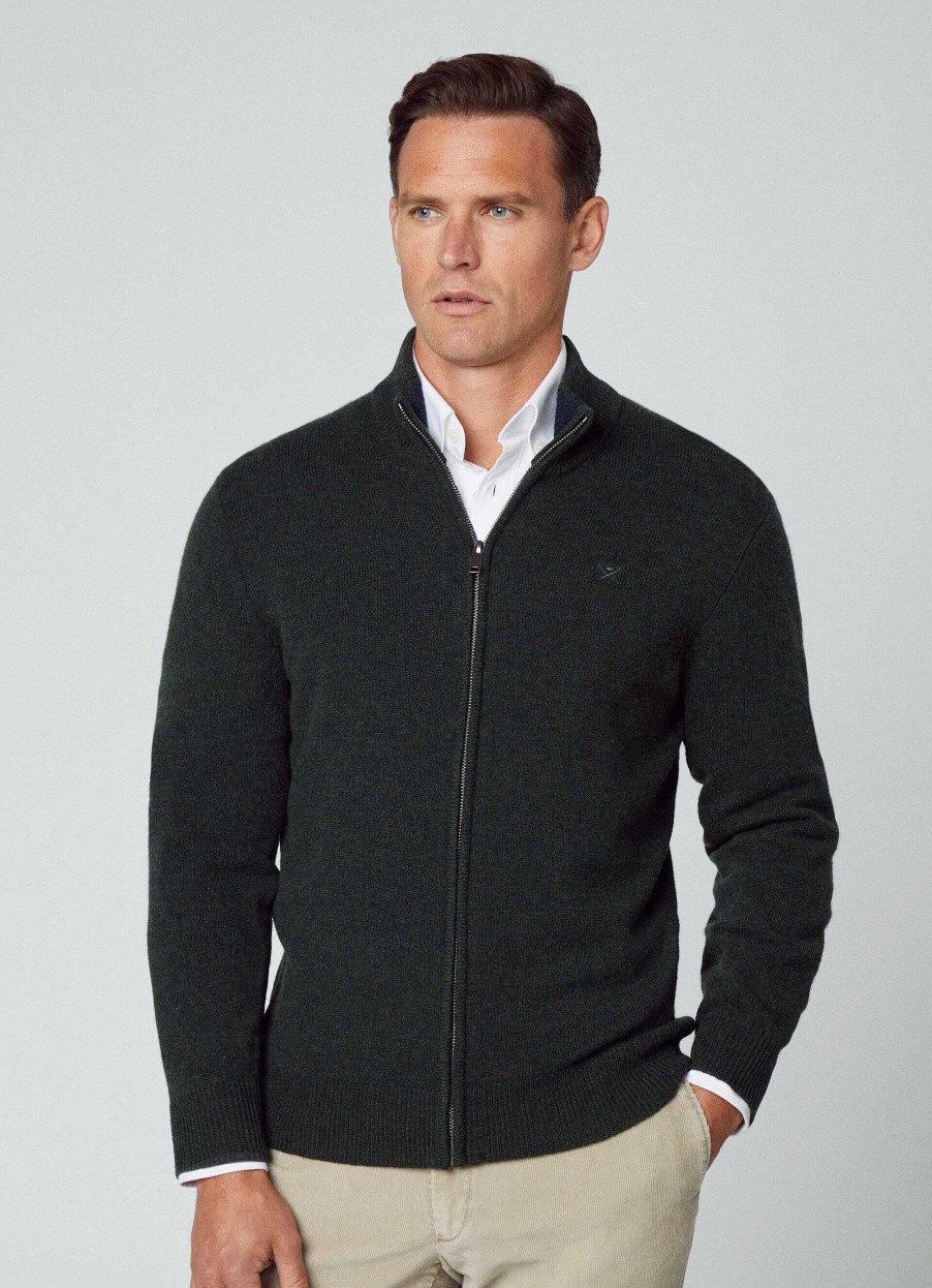 Klaer Hackett London | Ullcardigan Med Helt Zip