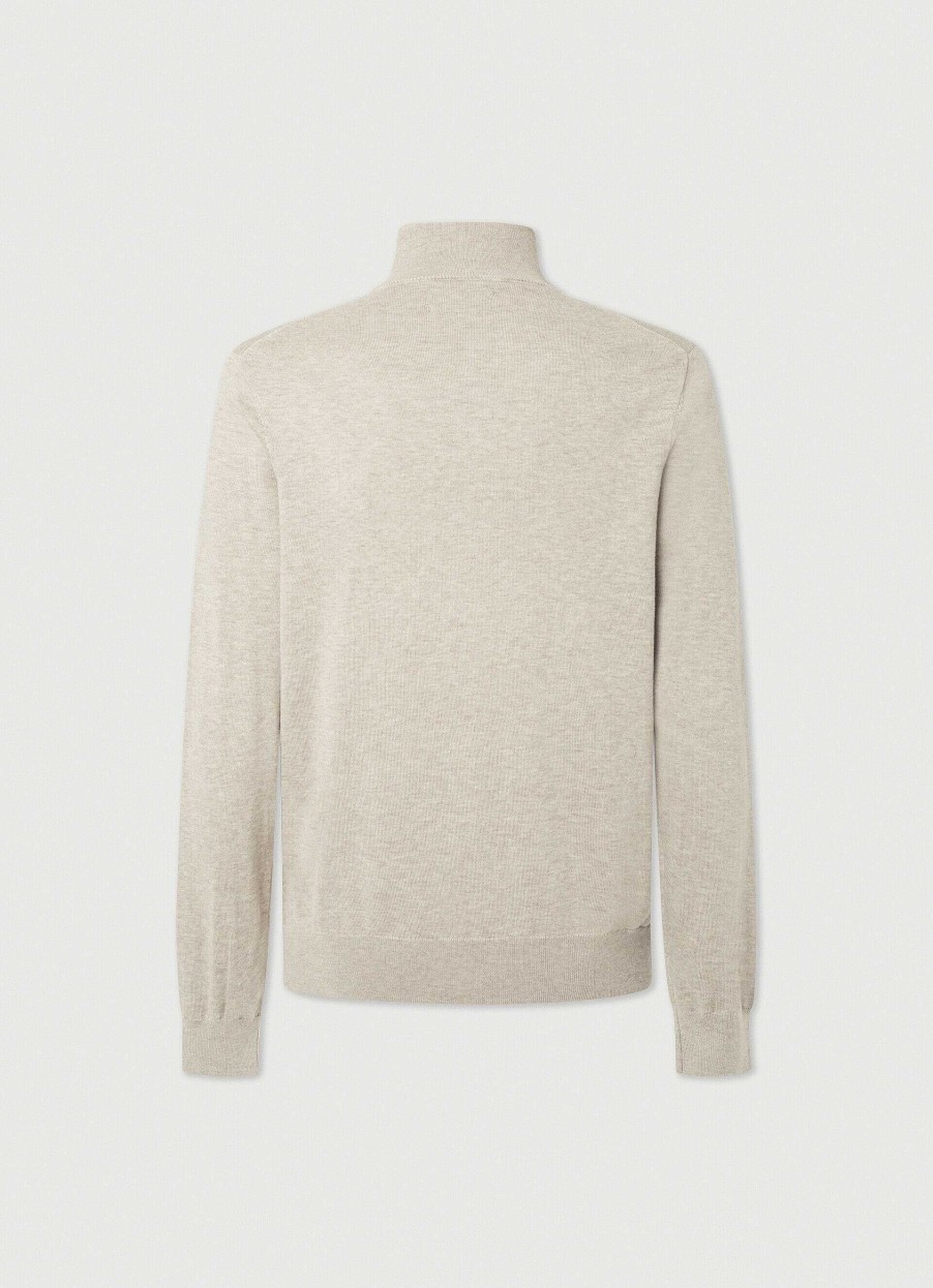 Klaer Hackett London | Hoyhals-Jumper Halvglidedel