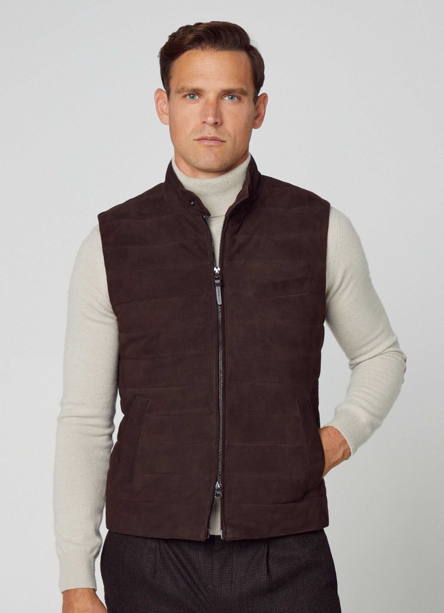 Klaer Hackett London | Polstret Gilet Av Messkinn