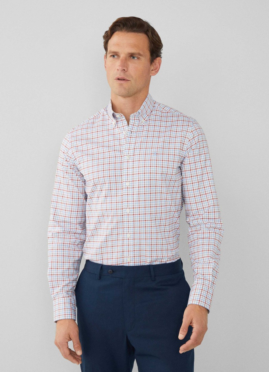 Klaer Hackett London | Slim Fit Gingham Check-Skjorte