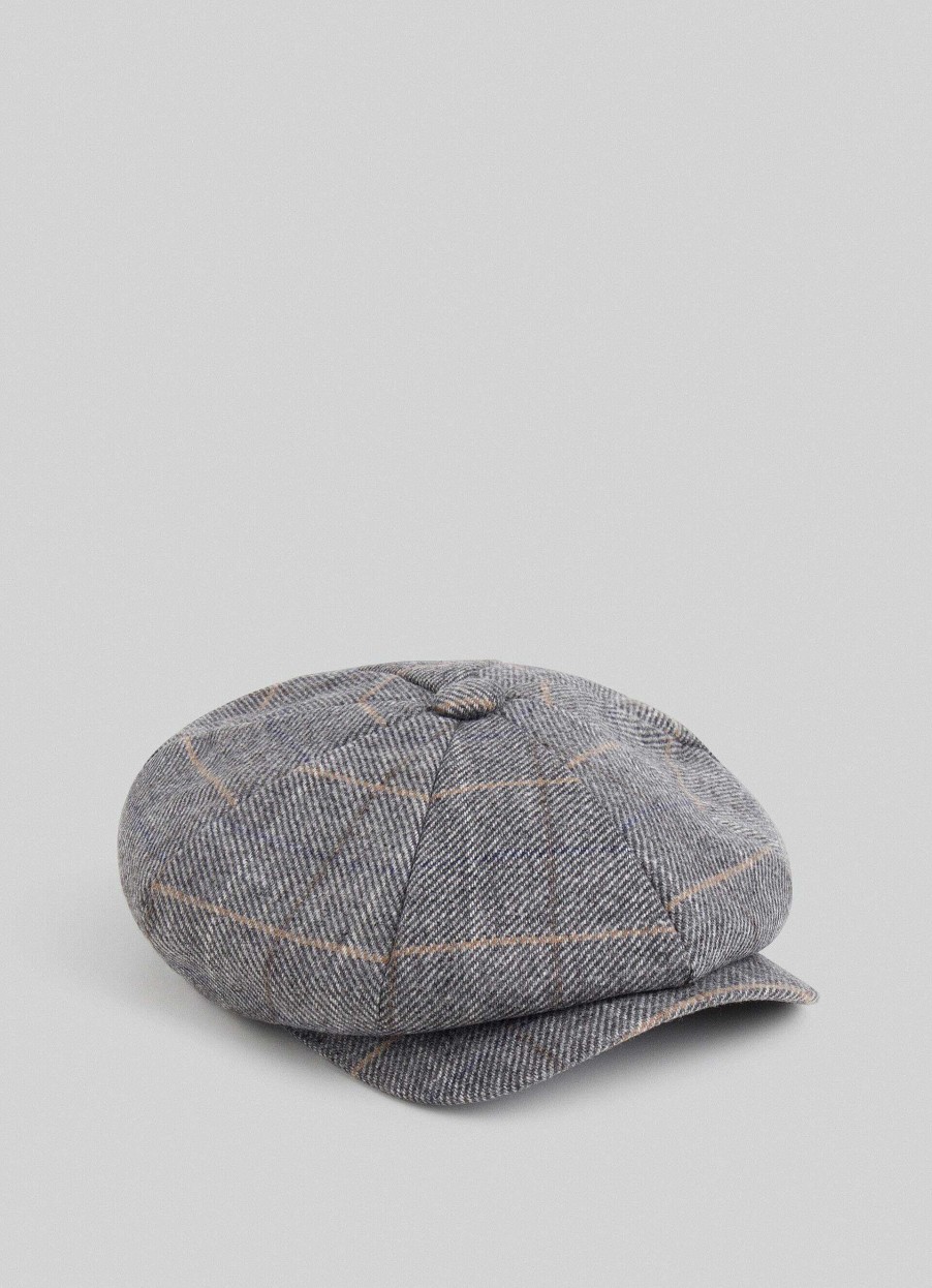 Tilbehor Hackett London | Tattersall Check Bakerboy Cap