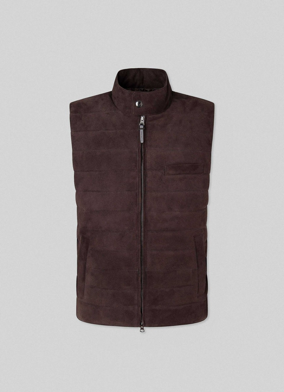 Klaer Hackett London | Polstret Gilet Av Messkinn