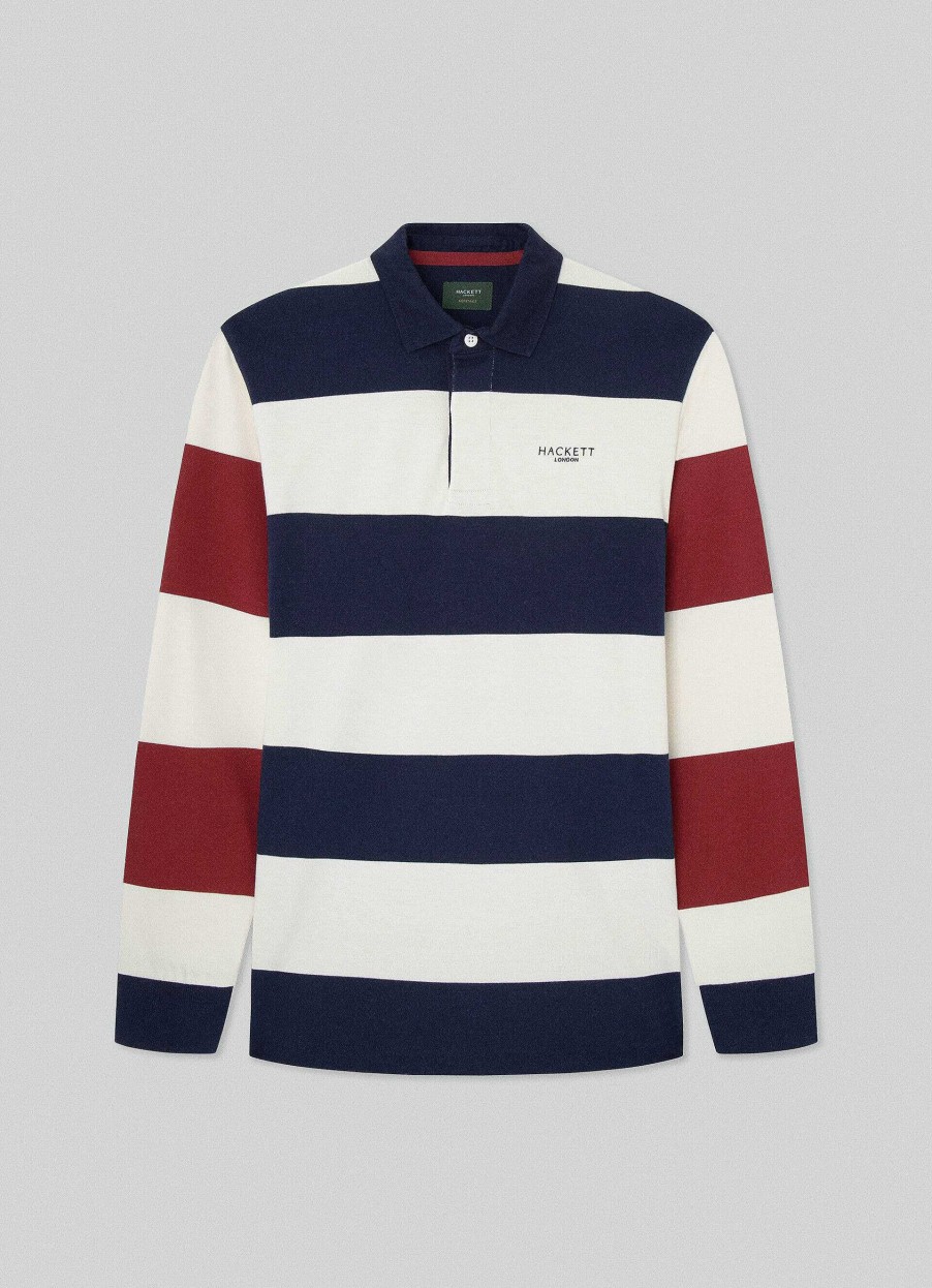 Klaer Hackett London | Heritage Classic Fit Striple Langermer Polo