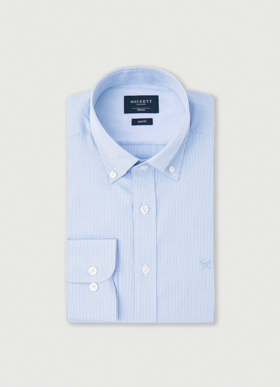 Klaer Hackett London | Slim Fit Gingham Skjorte