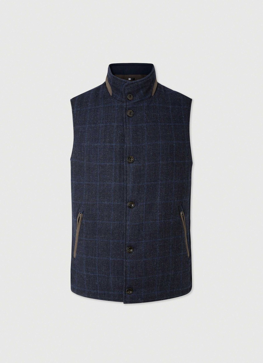 Klaer Hackett London | Vendbar Ull Og Nylon Gilet