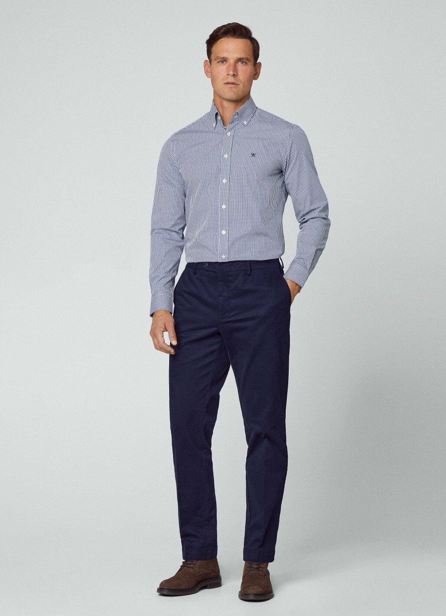 Klaer Hackett London | Slim Fit Gingham Skjorte