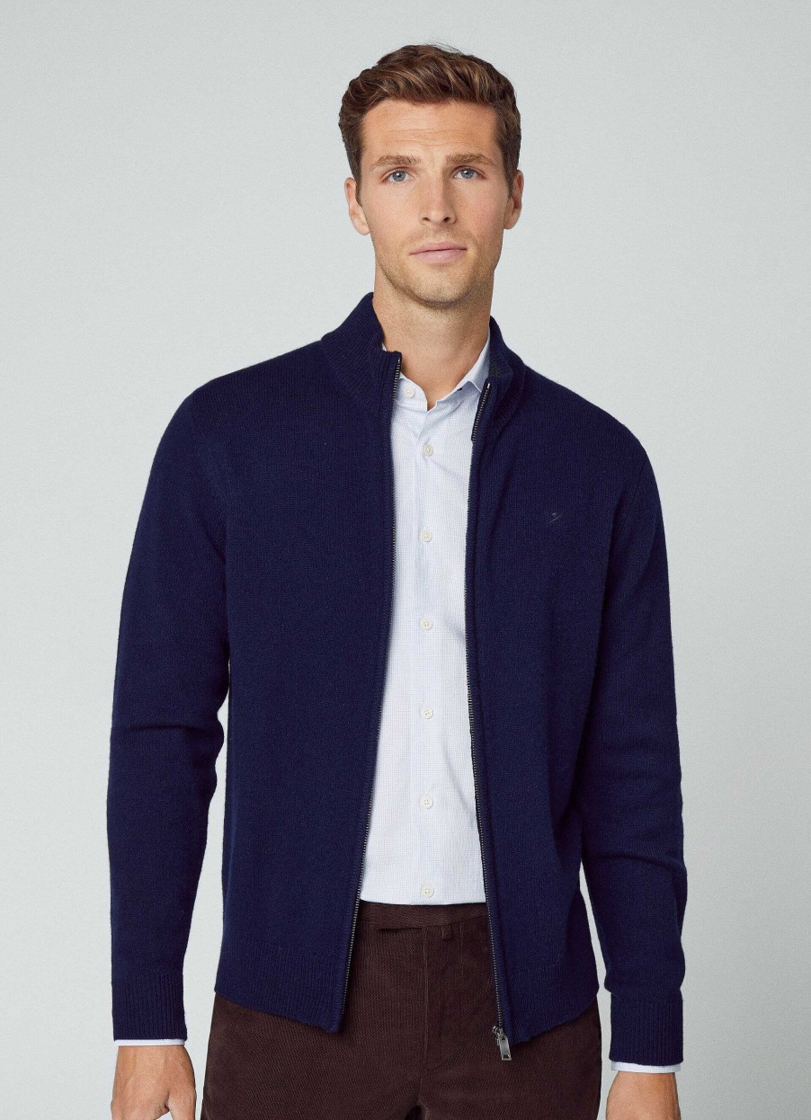 Klaer Hackett London | Ullcardigan Med Helt Zip