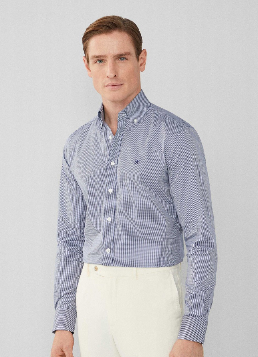 Klaer Hackett London | Slim Fit Gingham Skjorte