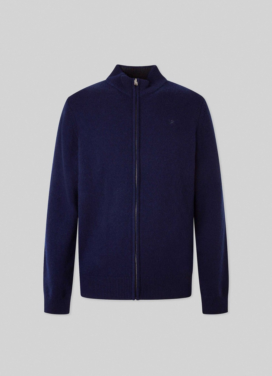 Klaer Hackett London | Ullcardigan Med Helt Zip