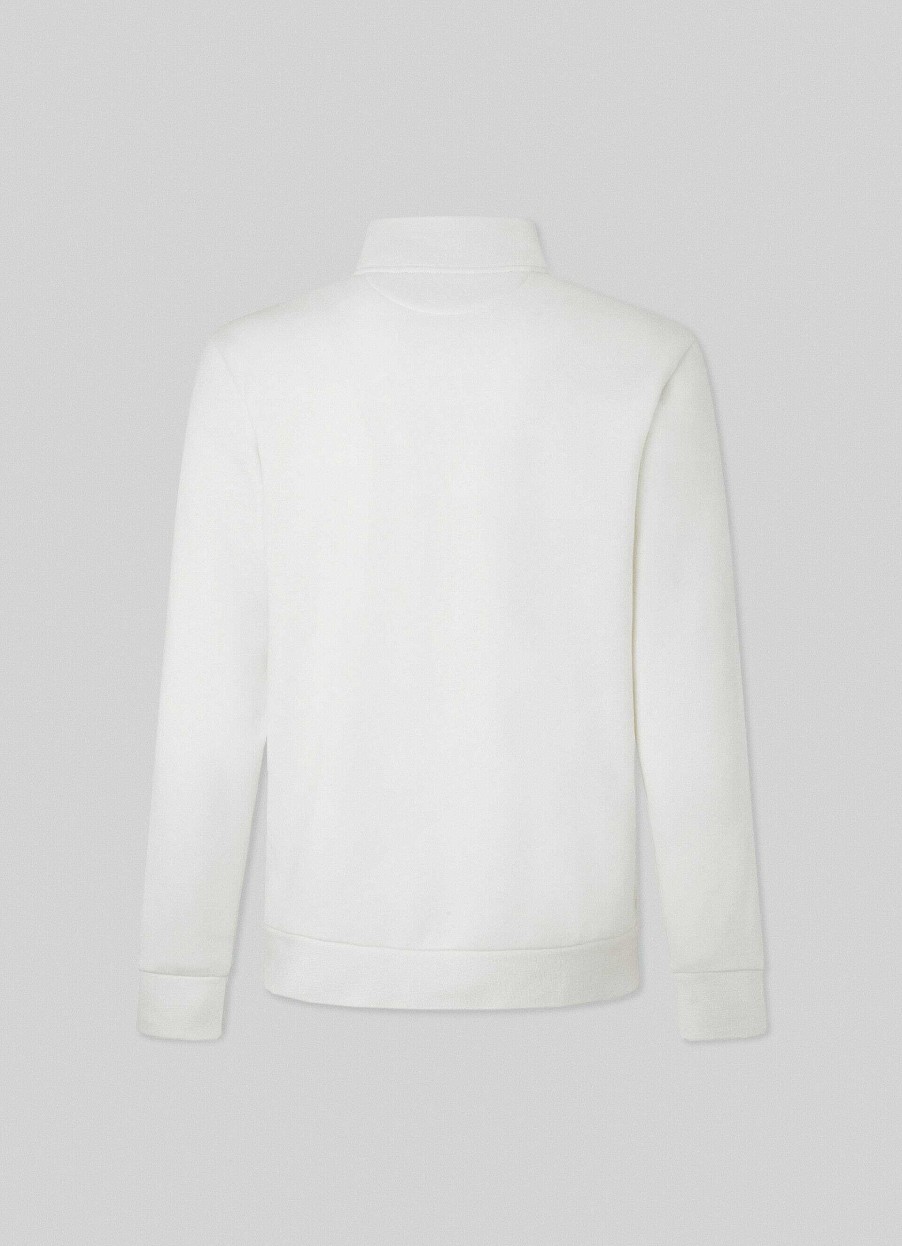 Klaer Hackett London | Sweatshirt Med Halvgliste