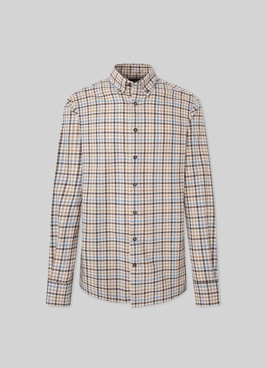 Klaer Hackett London | Slim Fit Gingham Skjorte