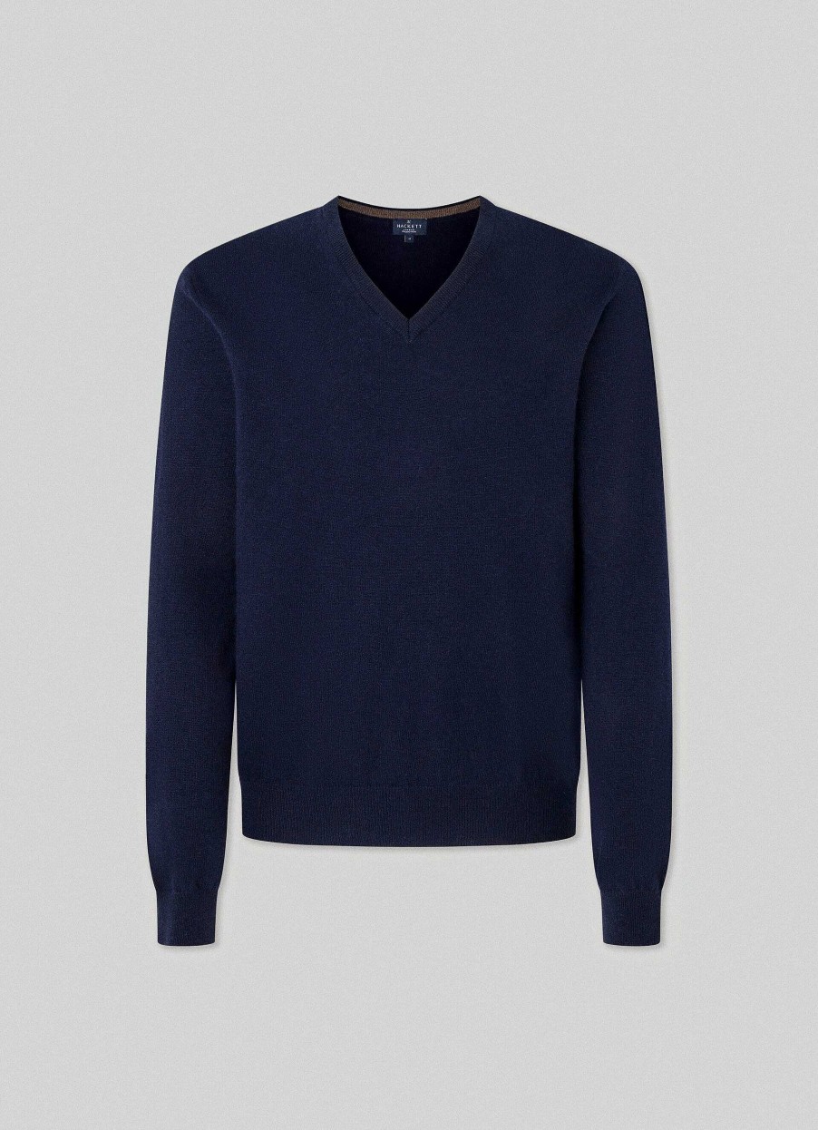 Klaer Hackett London | V-Hals Ullblandingsjumper