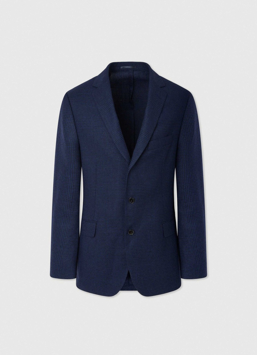 Klaer Hackett London | Ull Og Lin Glencheck Blazer