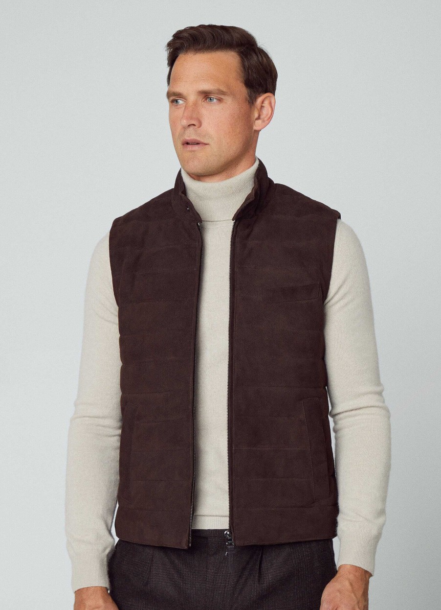 Klaer Hackett London | Polstret Gilet Av Messkinn