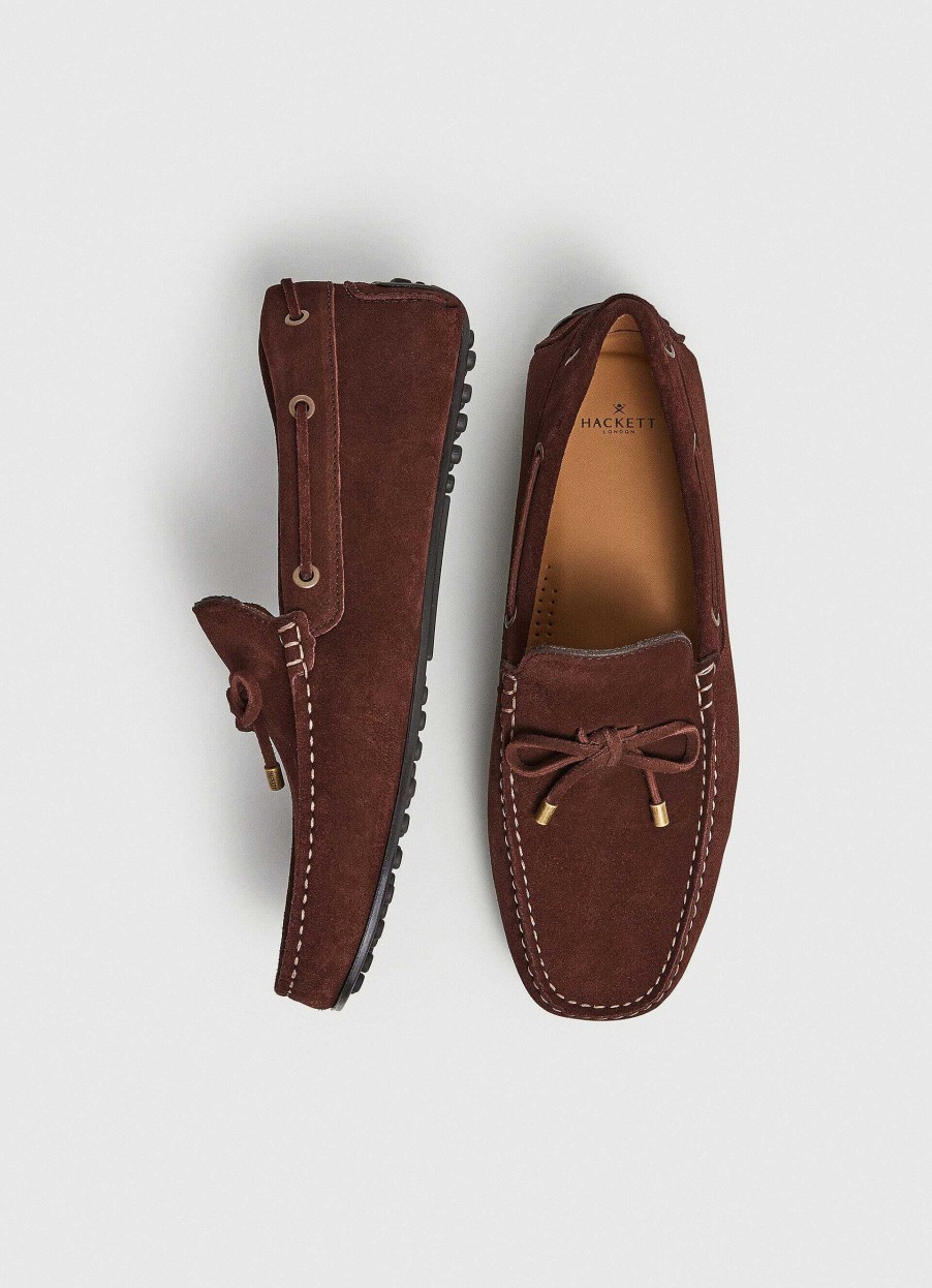 Sko Hackett London | Samede Driver Loafers