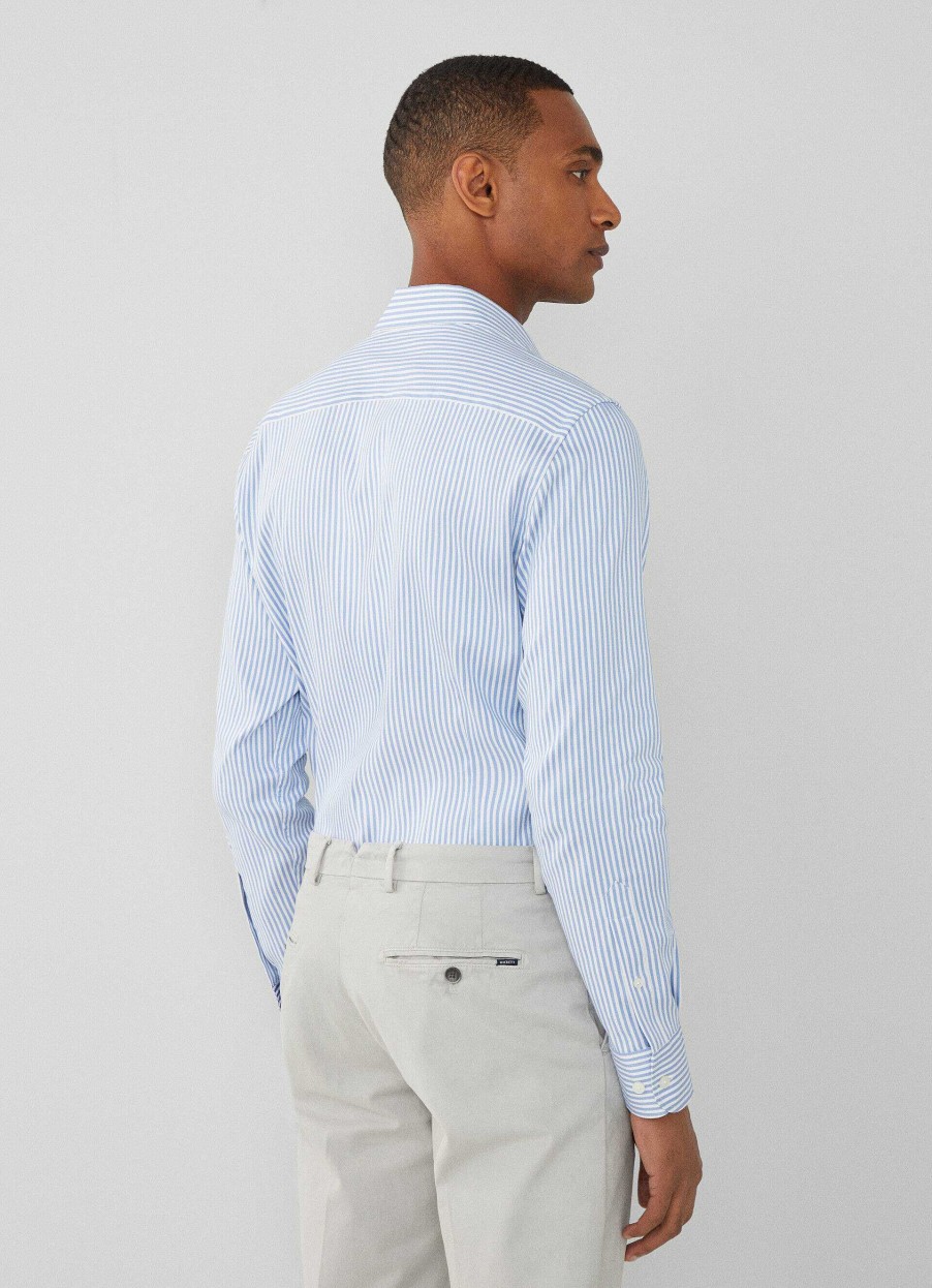 Klaer Hackett London | Slim Fit Stripet Skjorte