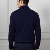 Klaer Hackett London | Cashmere-Jumper Med Halvgliste