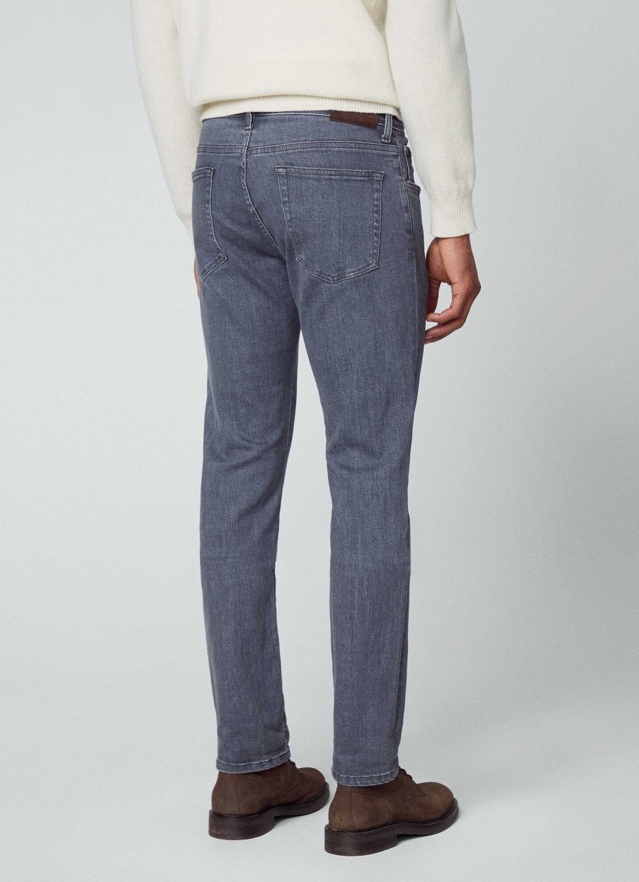 Klaer Hackett London | Slim Fit Gra Powerflex Jeans