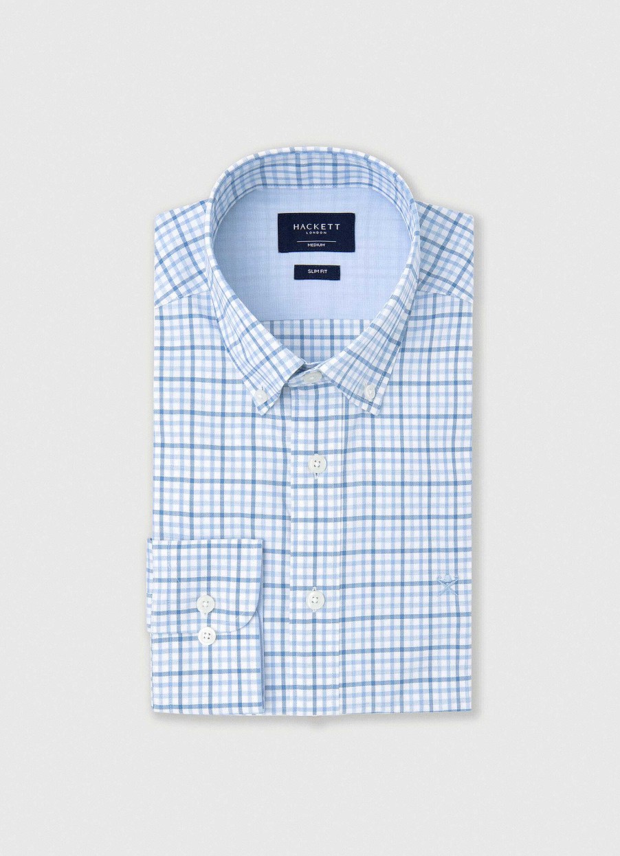 Klaer Hackett London | Slim Fit Gingham Check-Skjorte