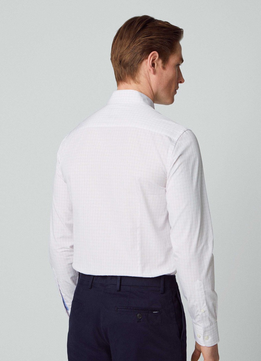 Klaer Hackett London | Slim Fit Tattersall Check-Skjorte