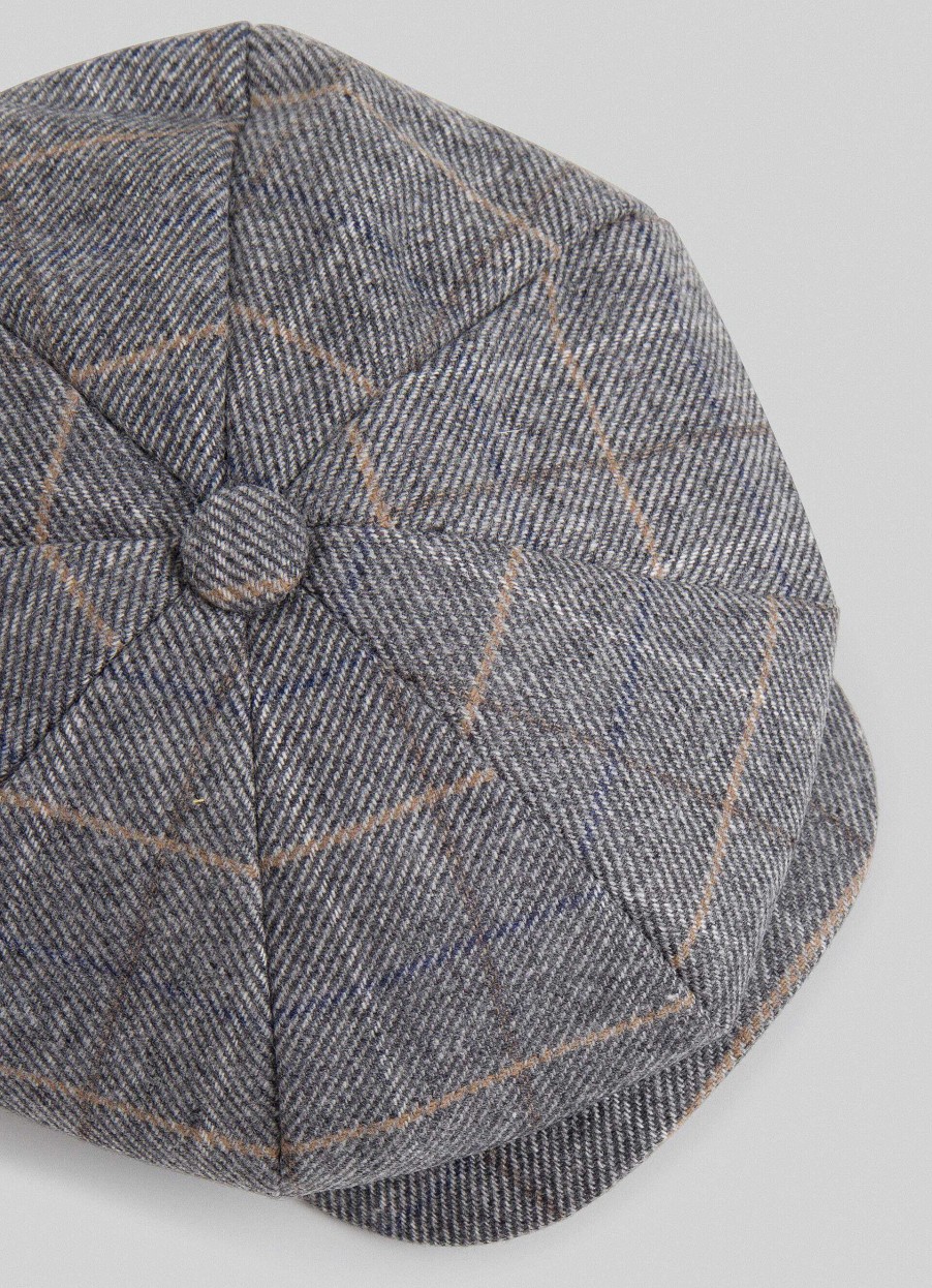 Tilbehor Hackett London | Tattersall Check Bakerboy Cap