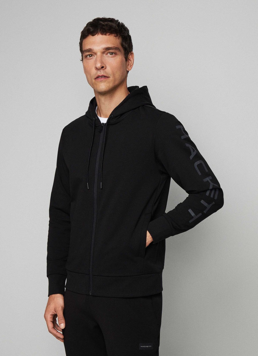 Klaer Hackett London | Klassisk Passform Hettens Med Full Zip