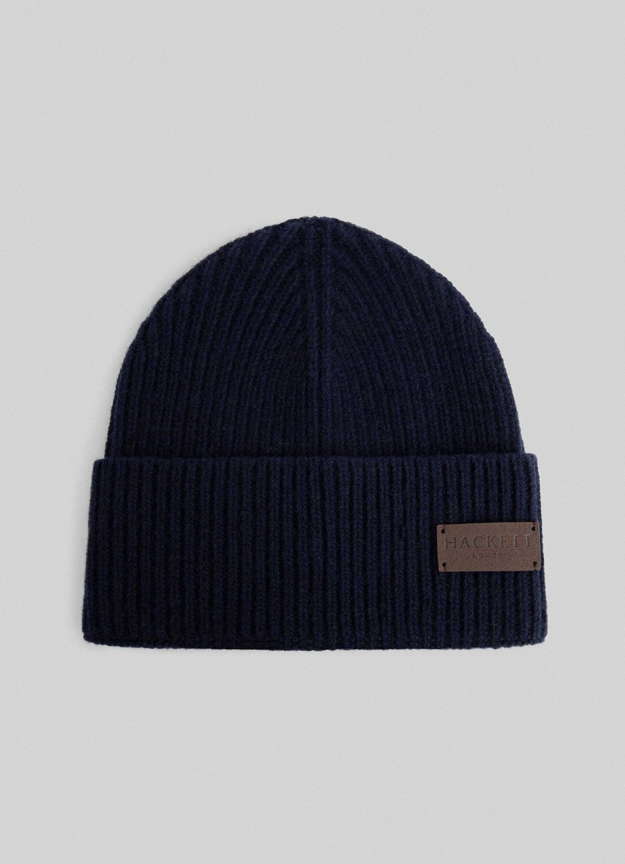 Tilbehor Hackett London | Ribbet Cashmere Beanie