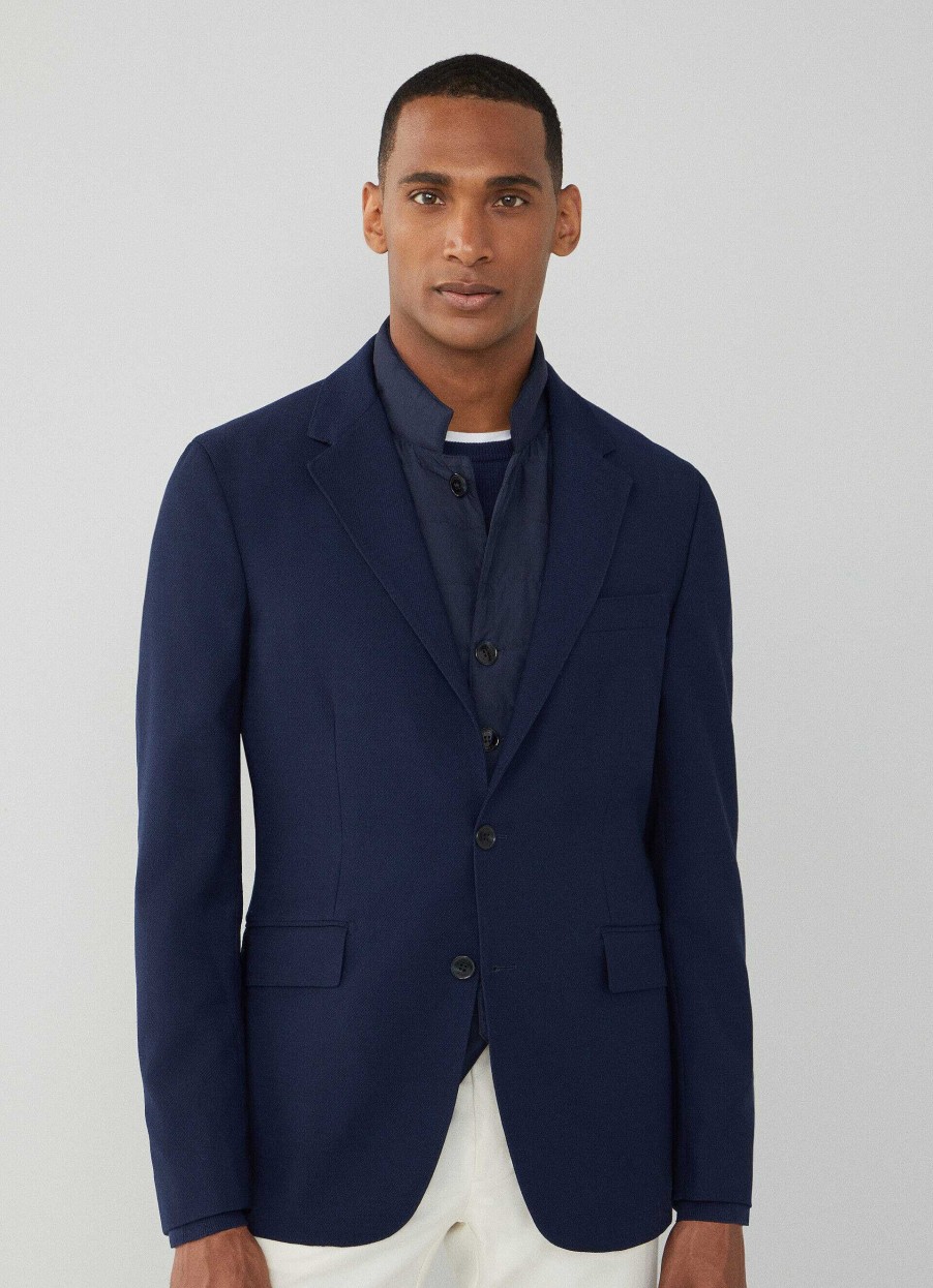 Klaer Hackett London | Hybrid Blazer Med Avtagbar Smekke